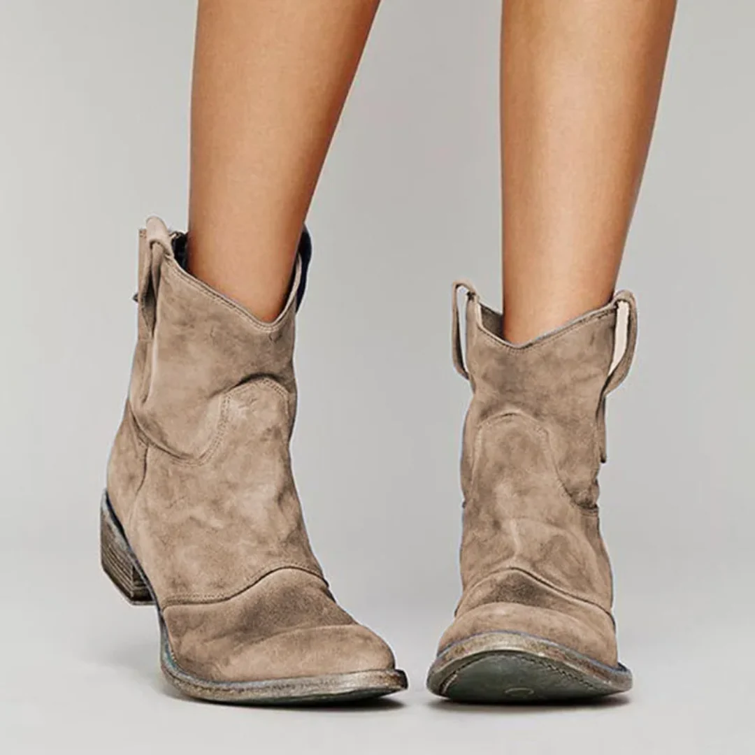 Lulu - Botines vaqueros con efecto antelina
