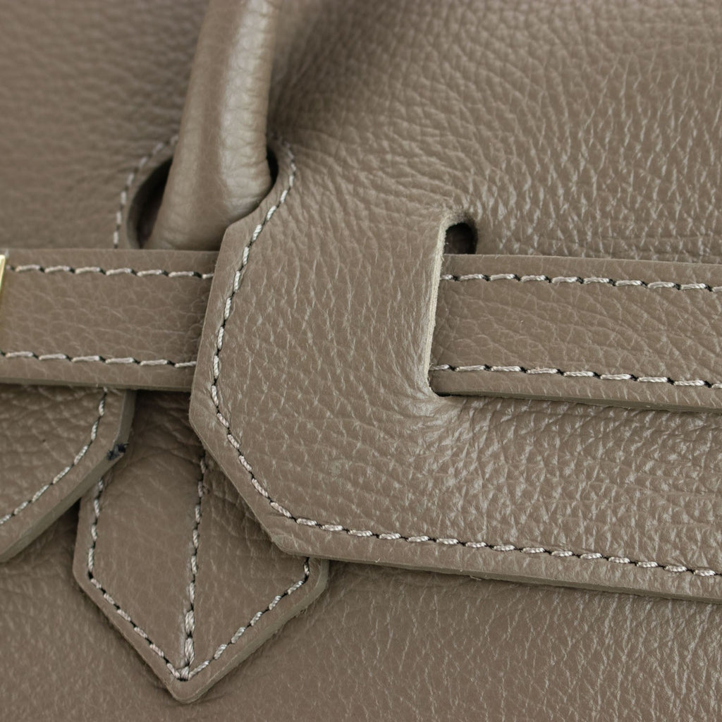 Estrella - Bolso de piel elegancia clásica | Topo