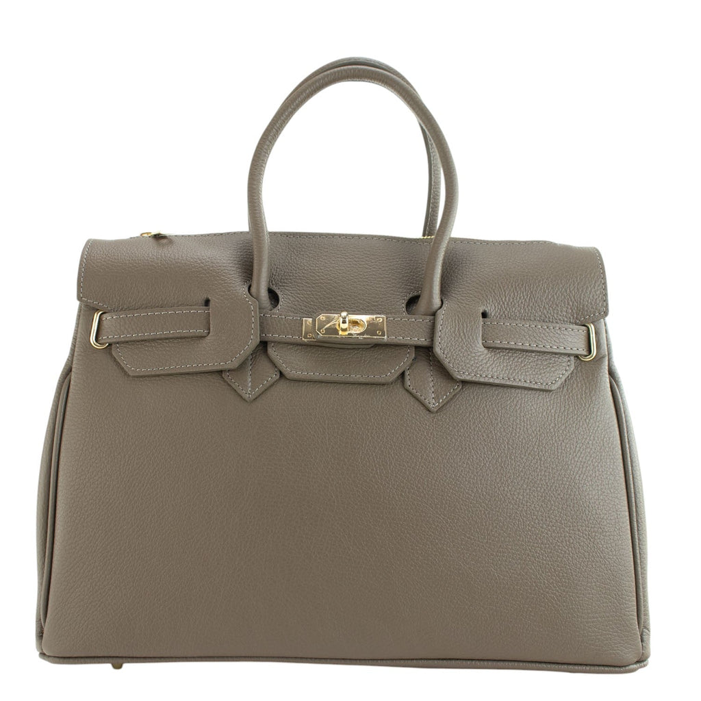 Estrella - Bolso de piel elegancia clásica | Topo