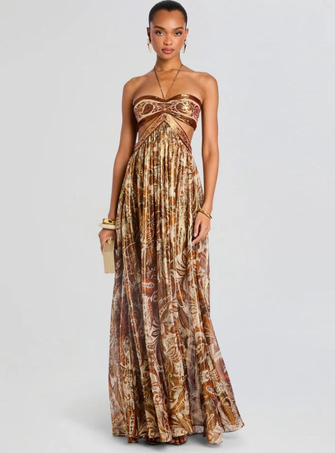 Tasha - Vestido maxi bohemio glamour