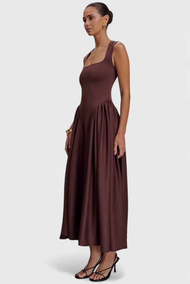 Verona - Vestido midi drapeado