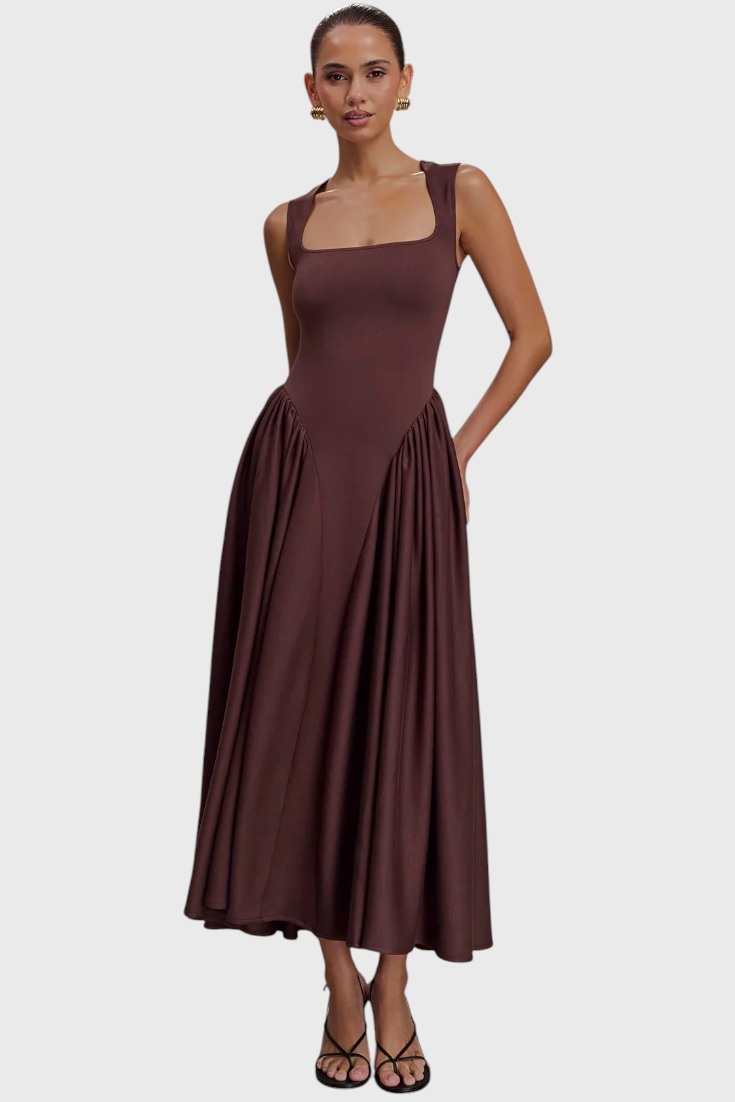 Verona - Vestido midi drapeado