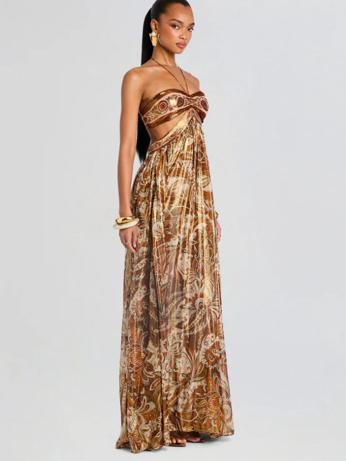 Tasha - Vestido maxi bohemio glamour