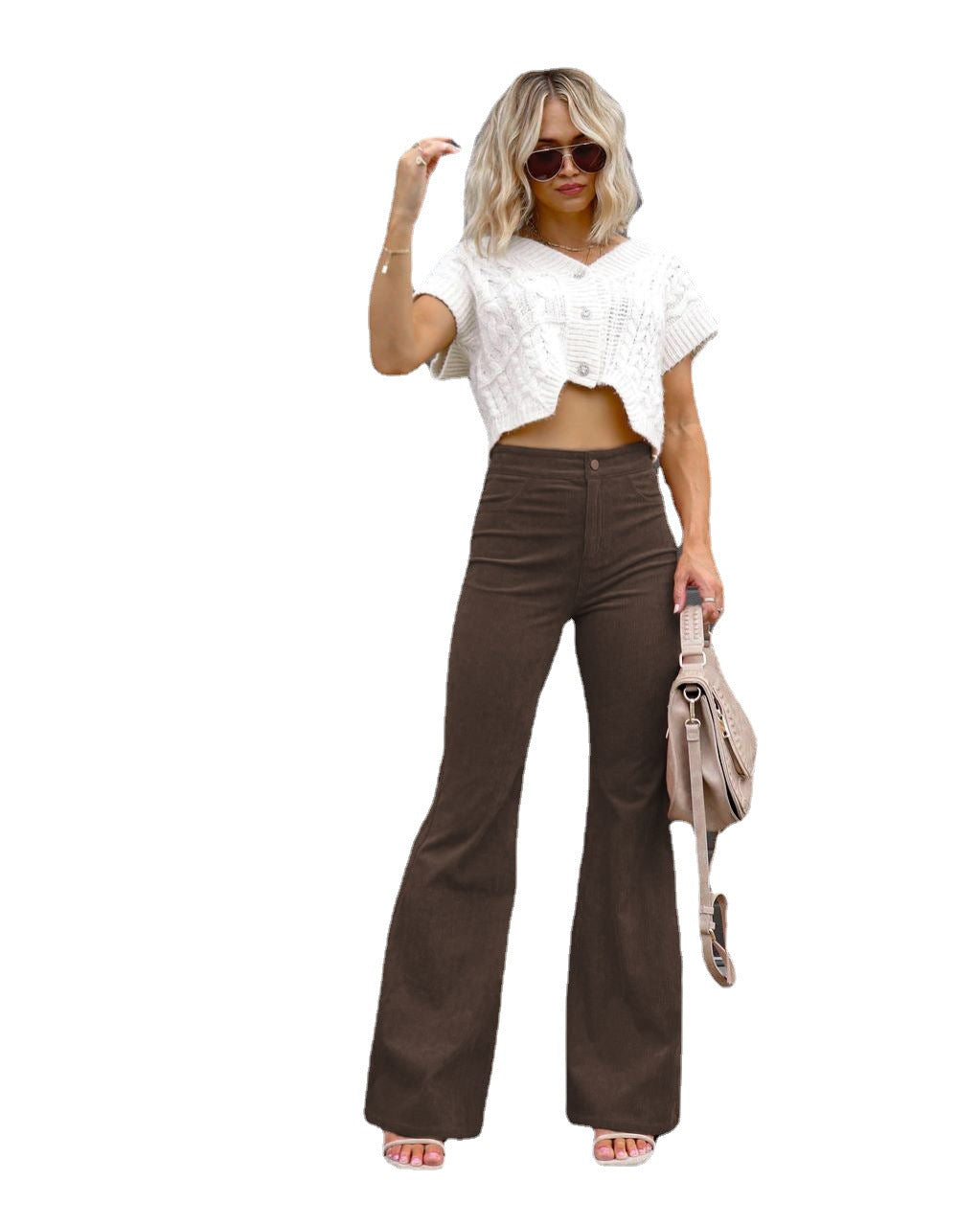 Valeria - Pantalón de campana estilo retro