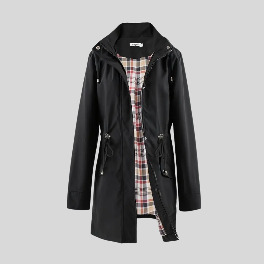 Doemi - Chubasquero impermeable con forro de tartán