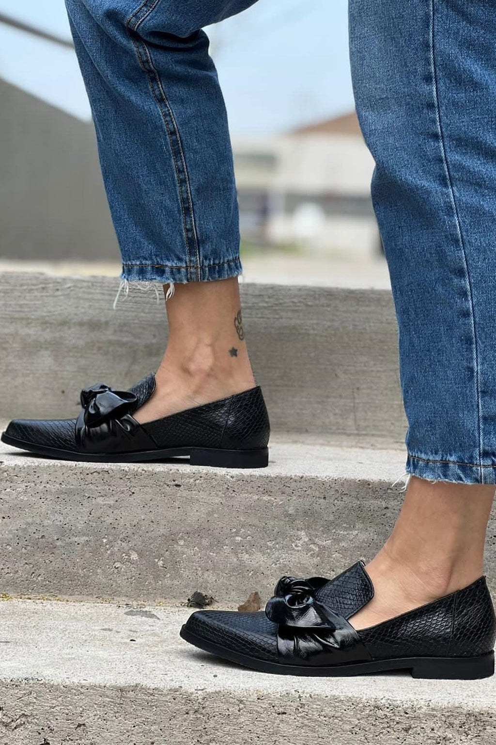 Vanesa - Mocasines rebelde con lazo