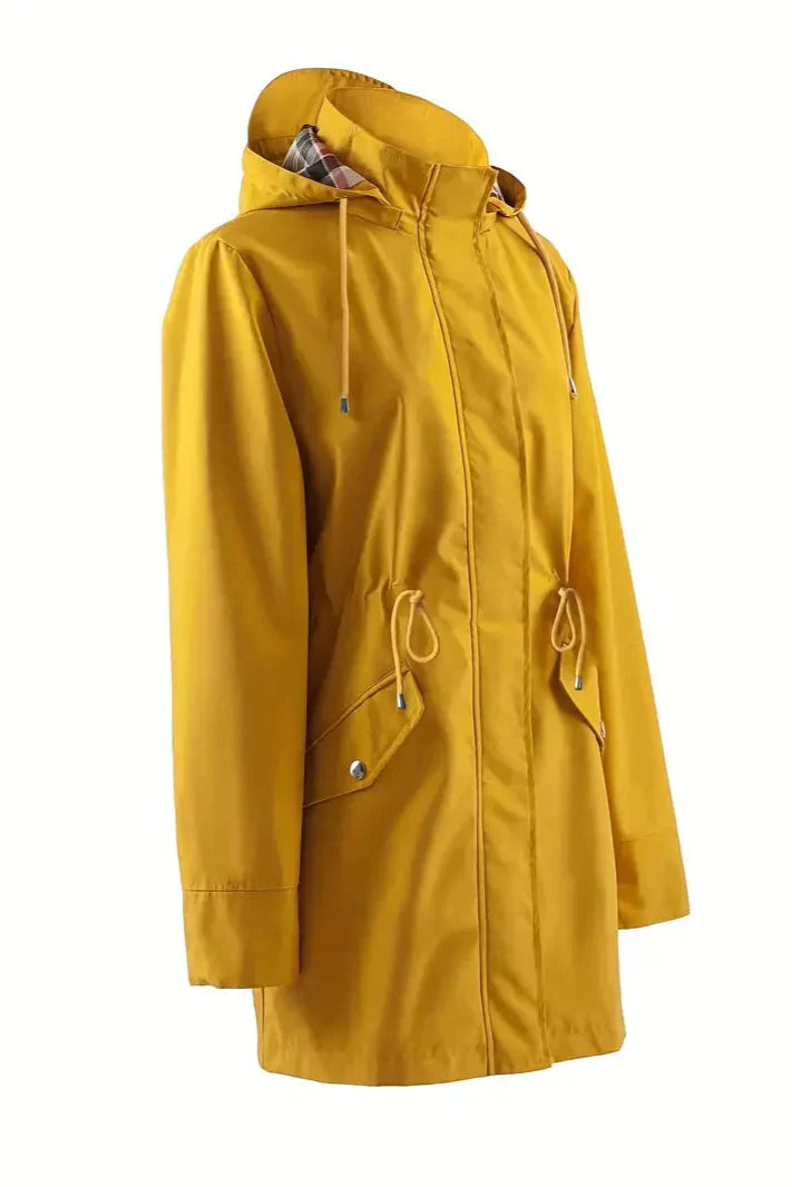 Doemi - Chubasquero impermeable con forro de tartán