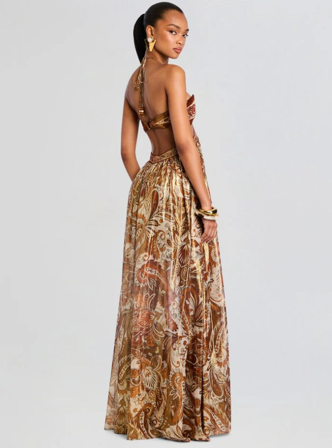 Tasha - Vestido maxi bohemio glamour
