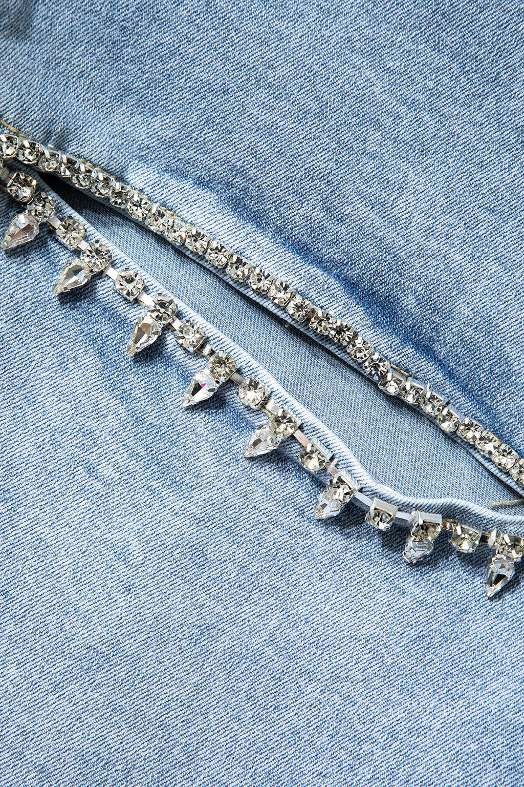 Jara - Jeans aberturas de perlas