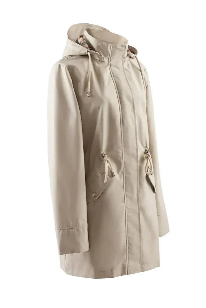 Doemi - Chubasquero impermeable con forro de tartán