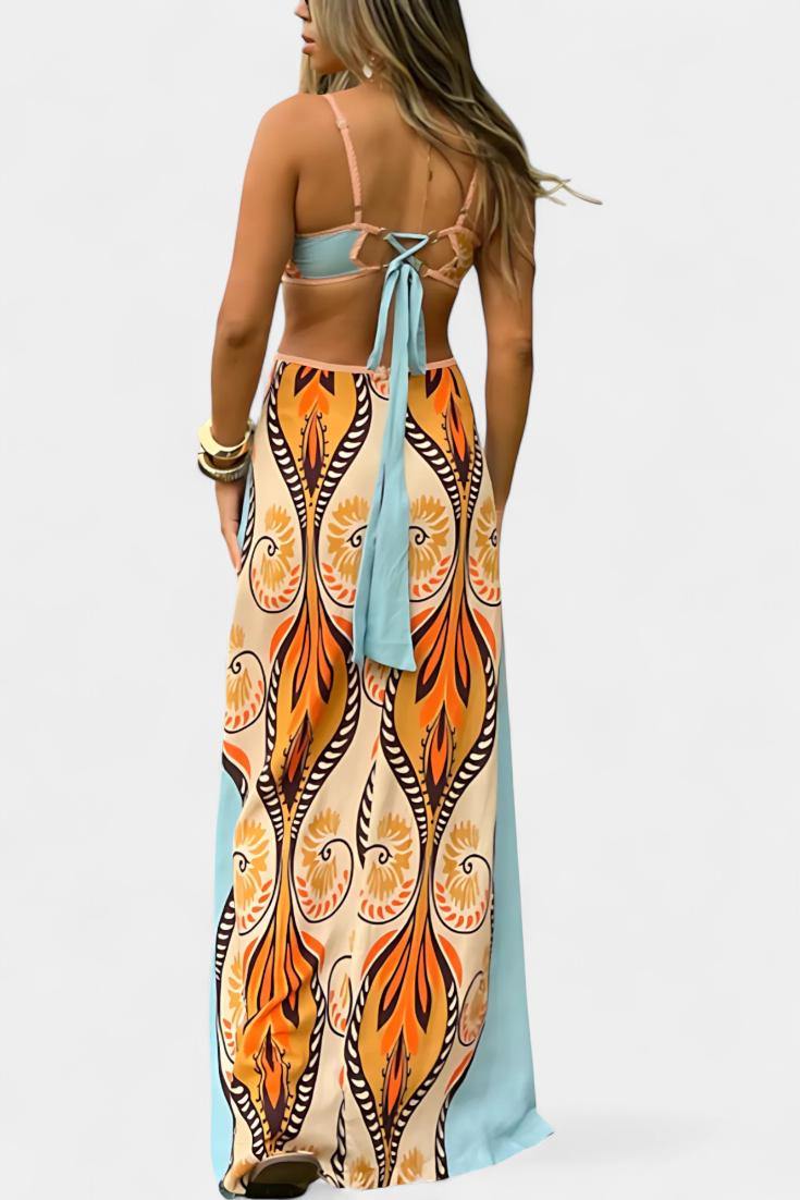 Sirena - Vestido maxi étnico de playa