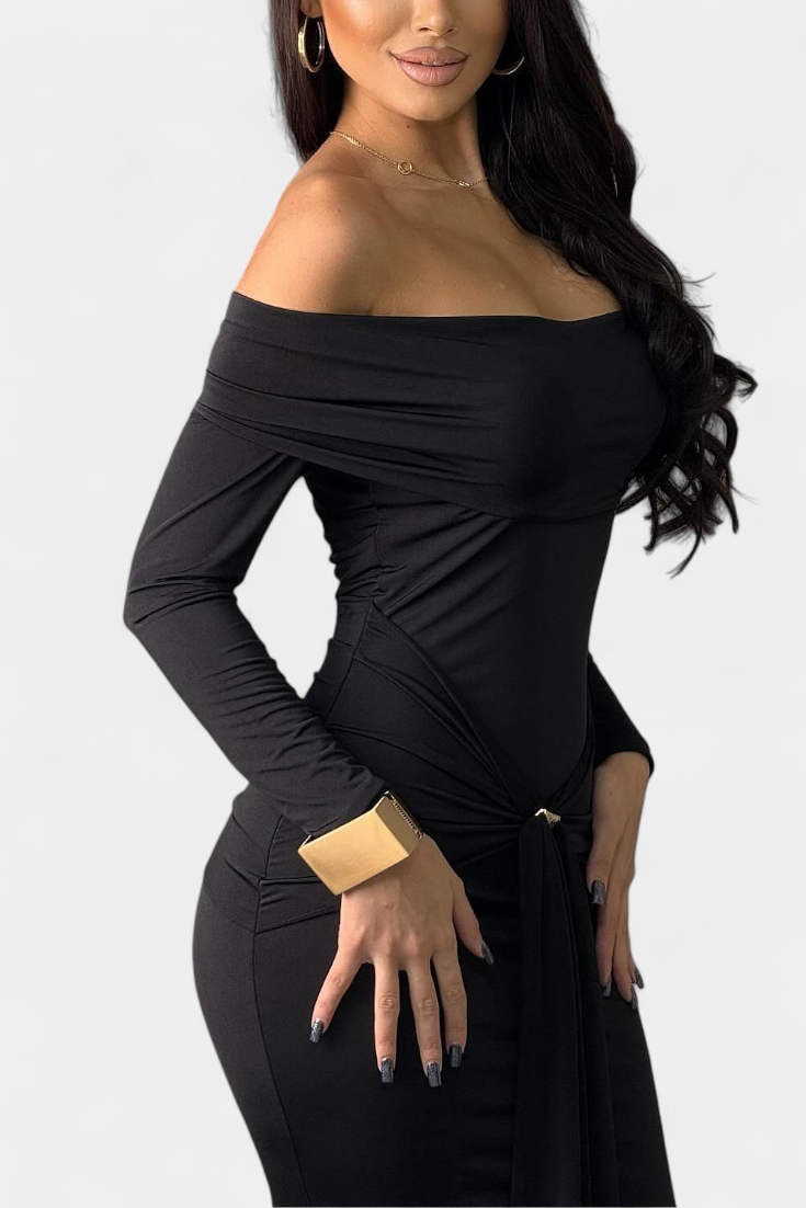Vesna - Vestido de gala con hombros al aire