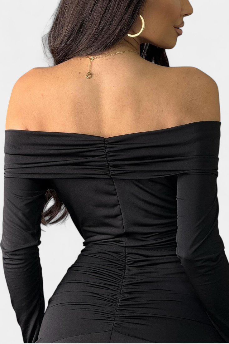Vesna - Vestido de gala con hombros al aire