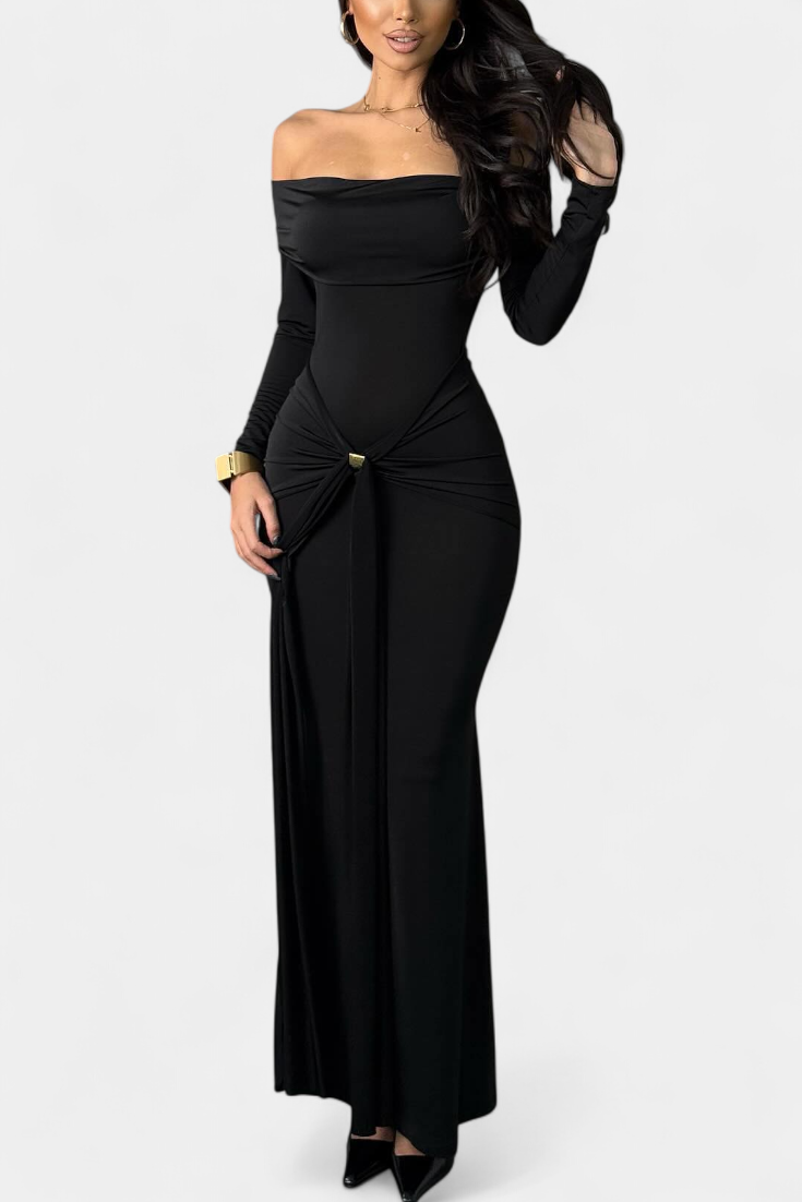Vesna - Vestido de gala con hombros al aire