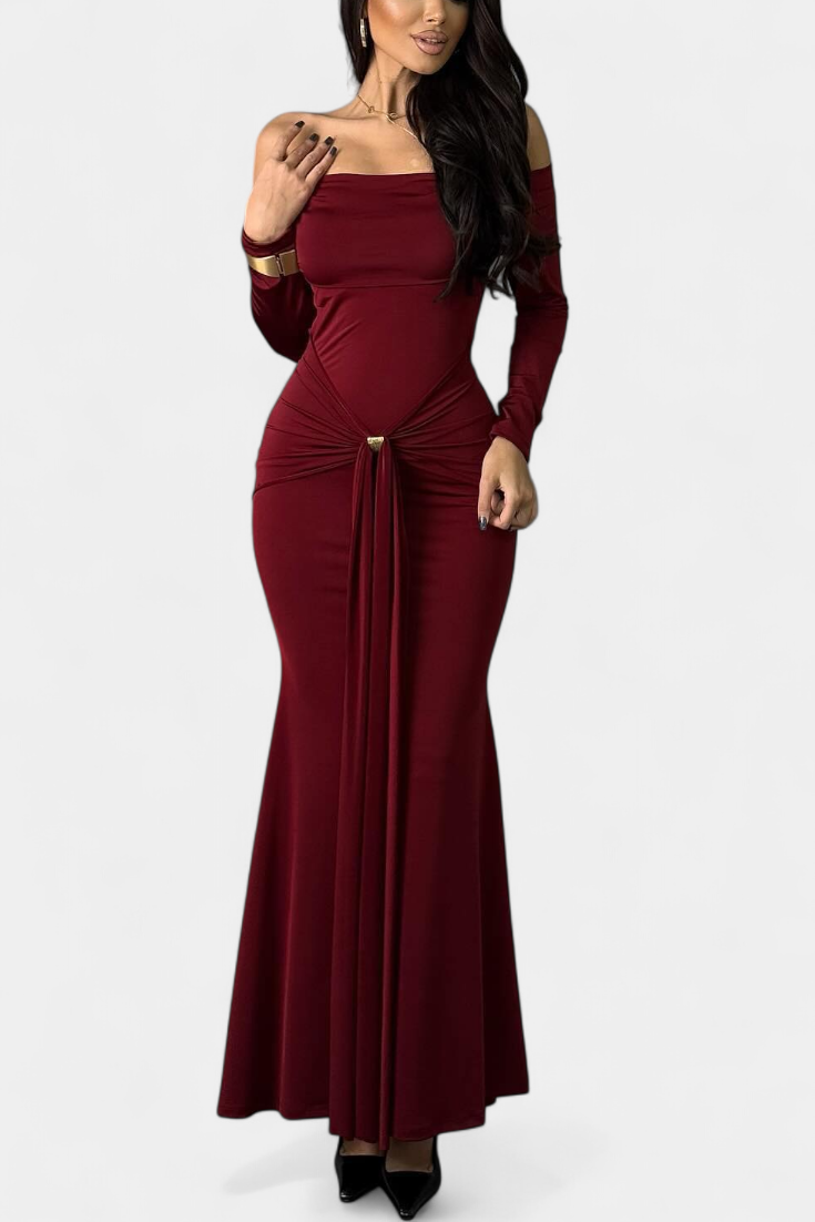 Vesna - Vestido de gala con hombros al aire