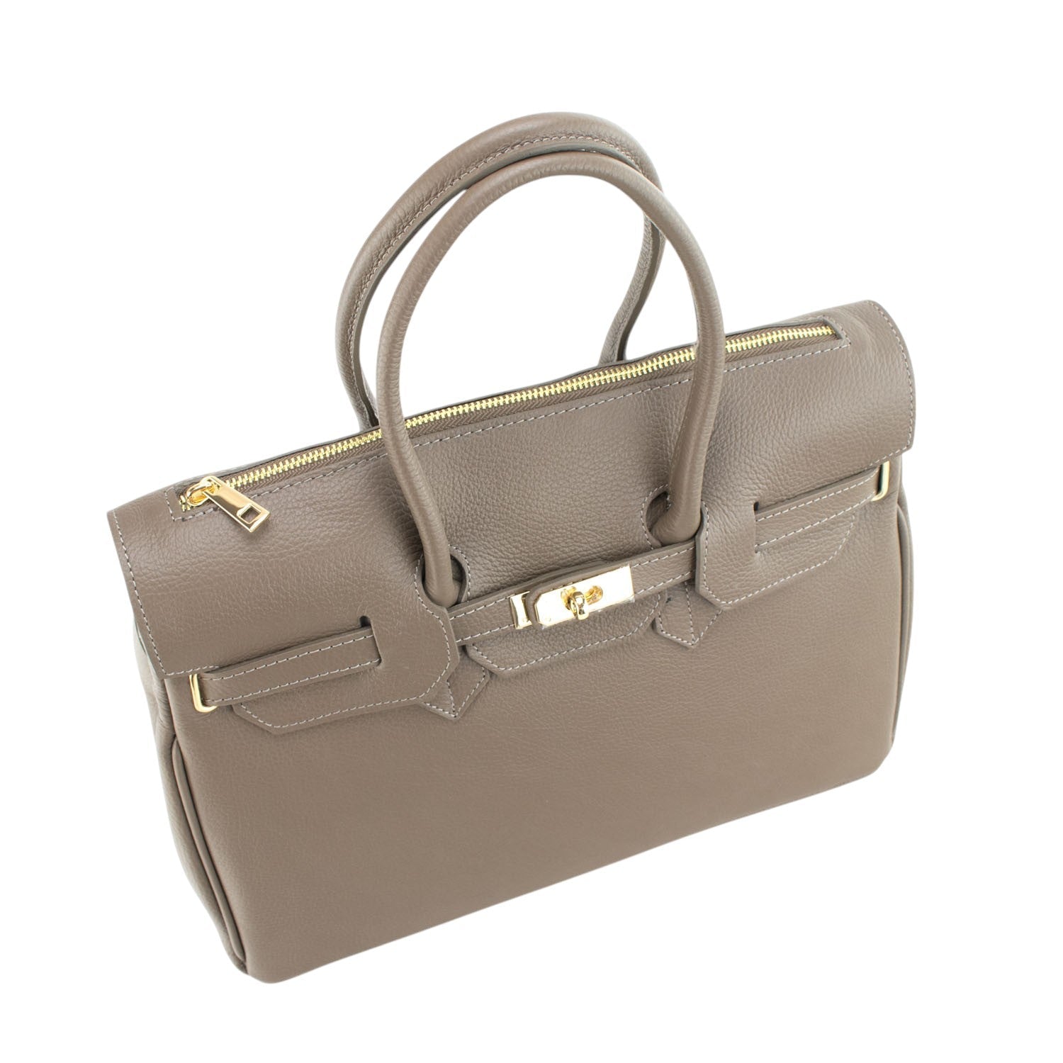 Estrella - Bolso de piel elegancia clásica | Topo