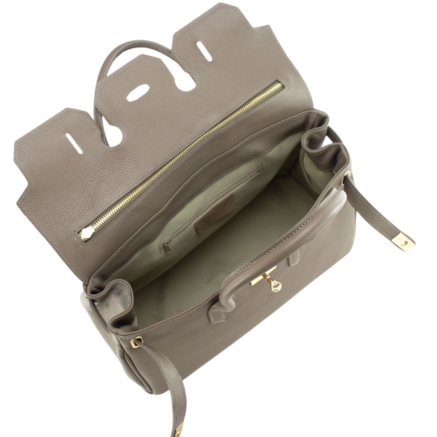 Estrella - Bolso de piel elegancia clásica | Topo