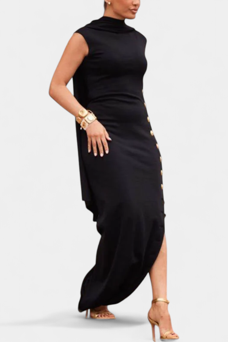 Aphrodite - Vestido maxi elegante con botones