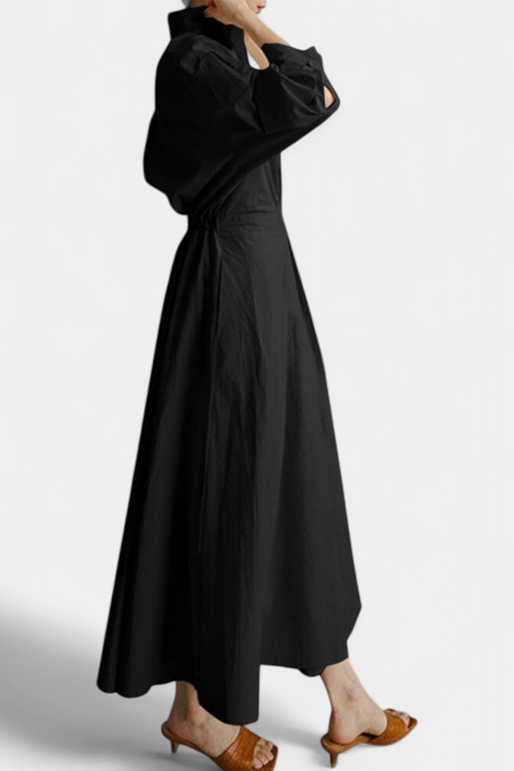 Miriam - Vestido camisero drapeado