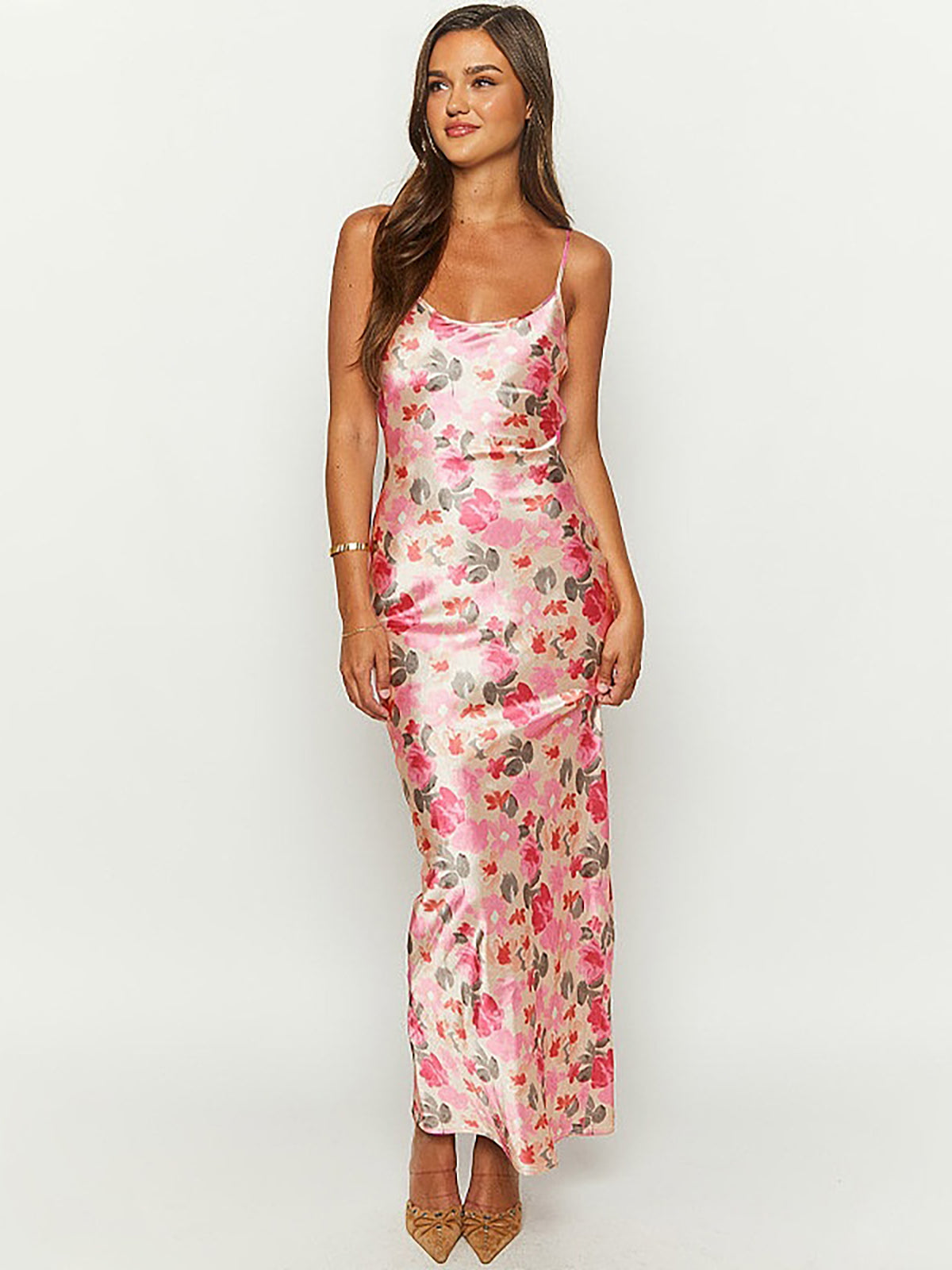 Marta - Vestido maxi floral primavera radiante