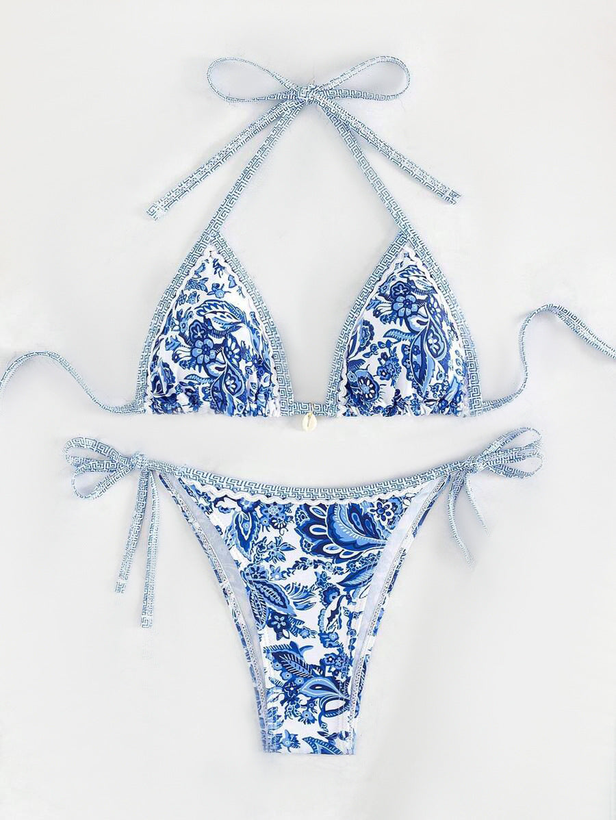 Bali Dreams - Bikini estampado tropical de amanecer