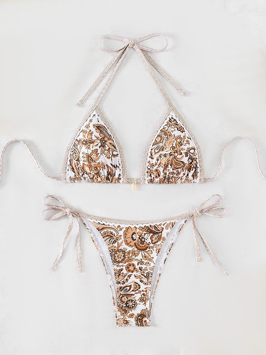 Bali Dreams - Bikini estampado tropical de amanecer