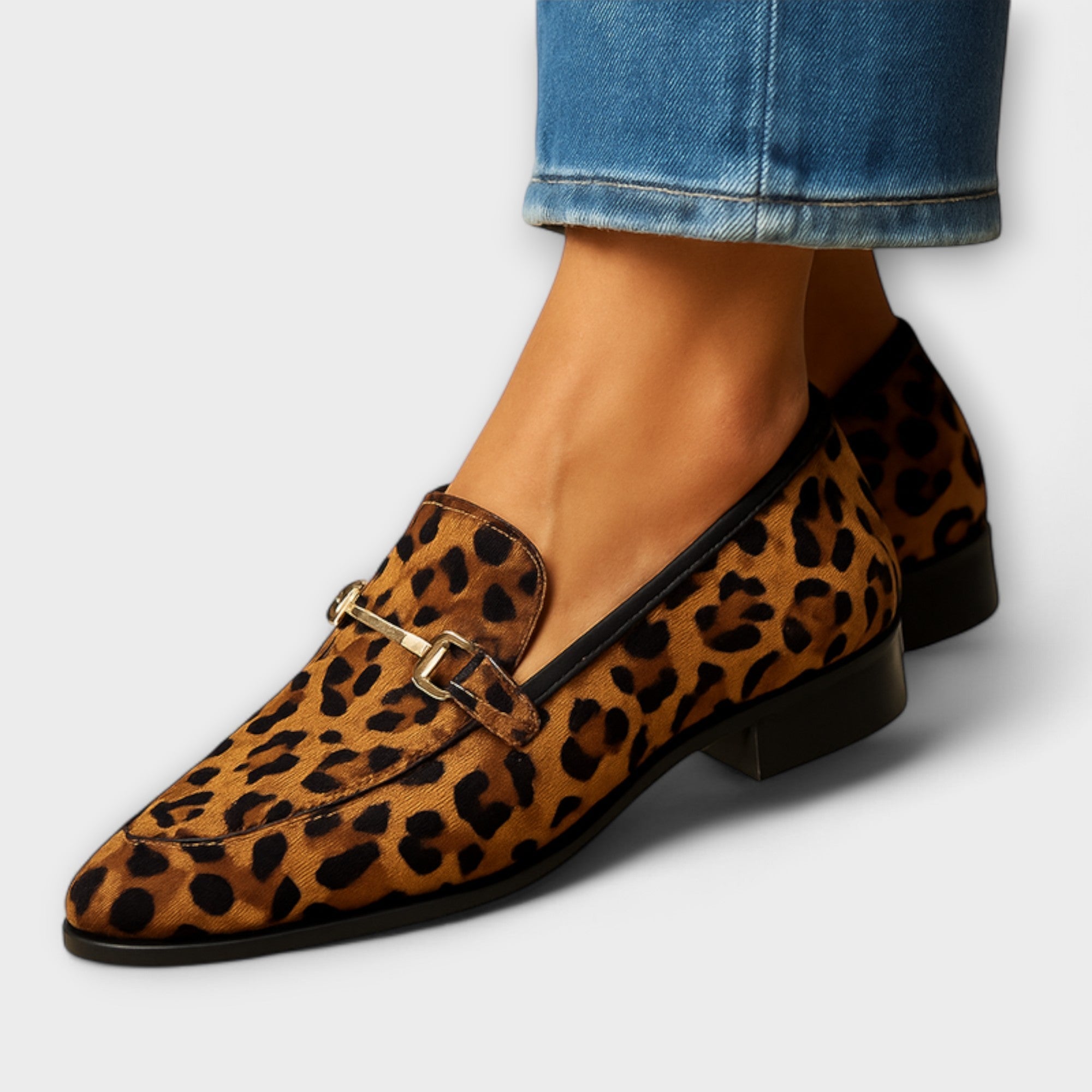 Manuela - Mocasines clásico leopardo