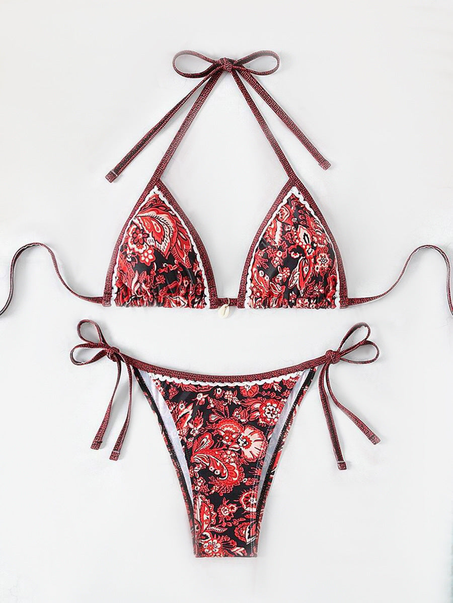 Bali Dreams - Bikini estampado tropical de amanecer