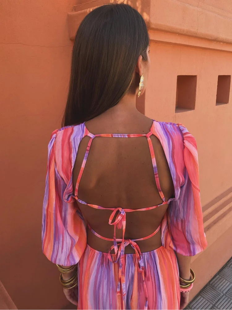 Paloma - Vestido maxi rayas de verano