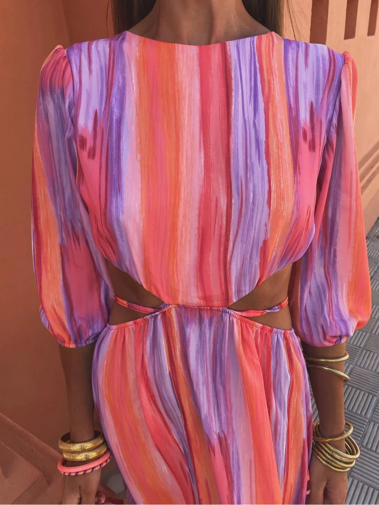 Paloma - Vestido maxi rayas de verano