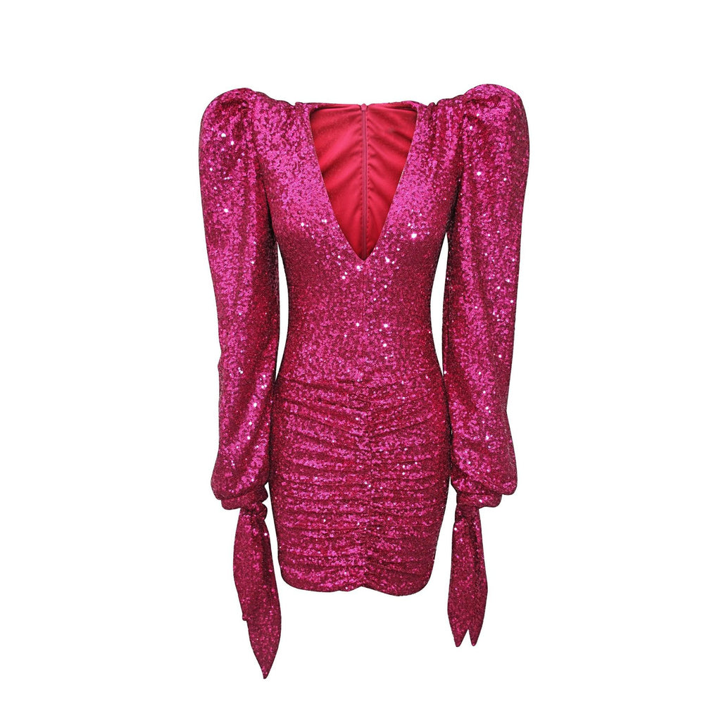 Elvara - Vestido mini de lentejuelas noche radiante