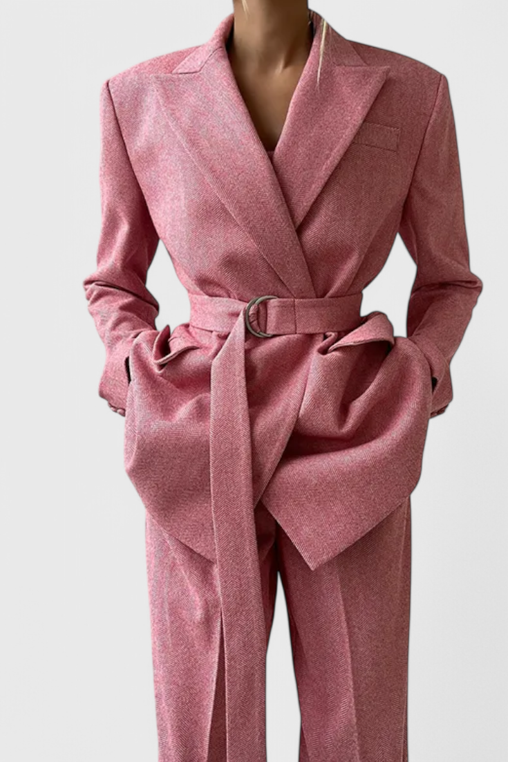 Evena - Conjunto de pantalón de tweed de tres piezas
