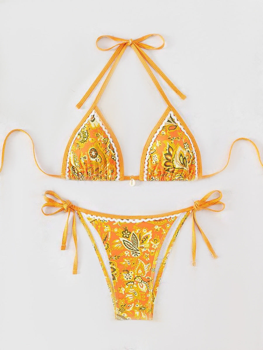 Bali Dreams - Bikini estampado tropical de amanecer