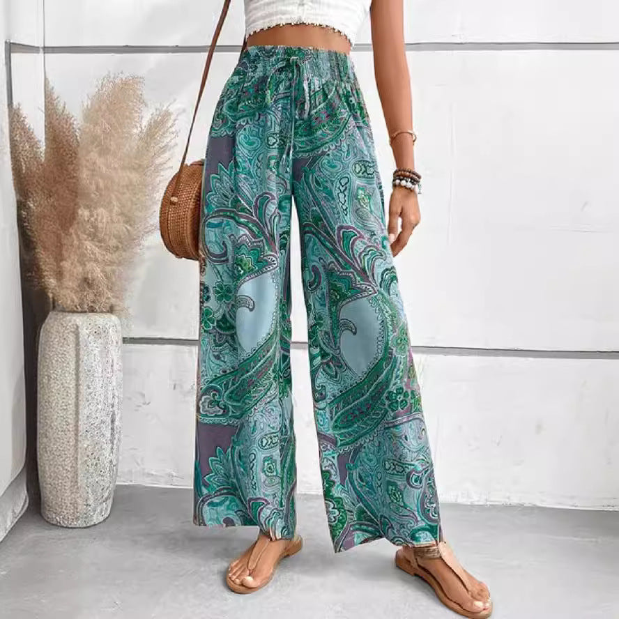 Amaya - Pantalón ancho paisley bohemio