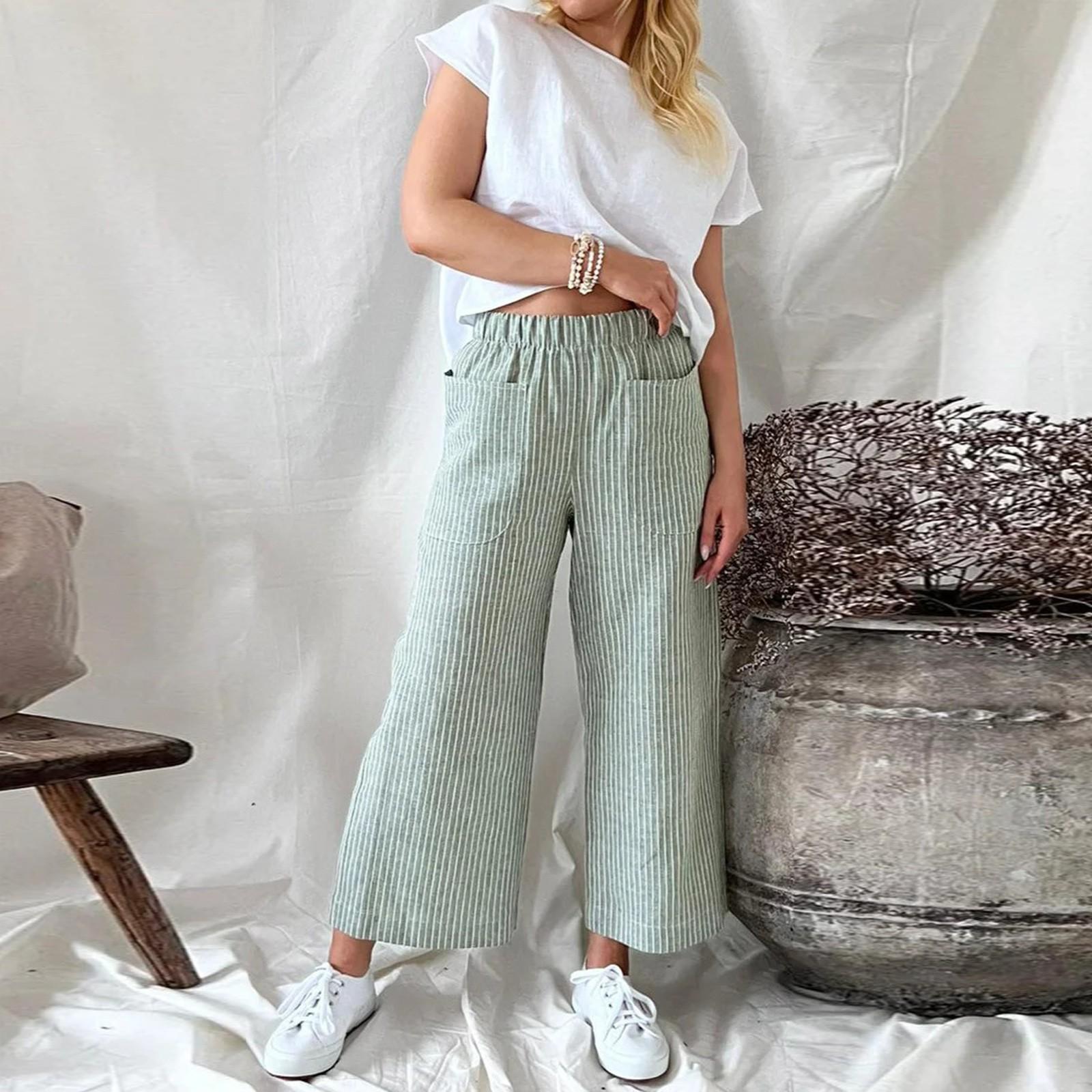 Noor - Pantalón ancho estilo veraniego