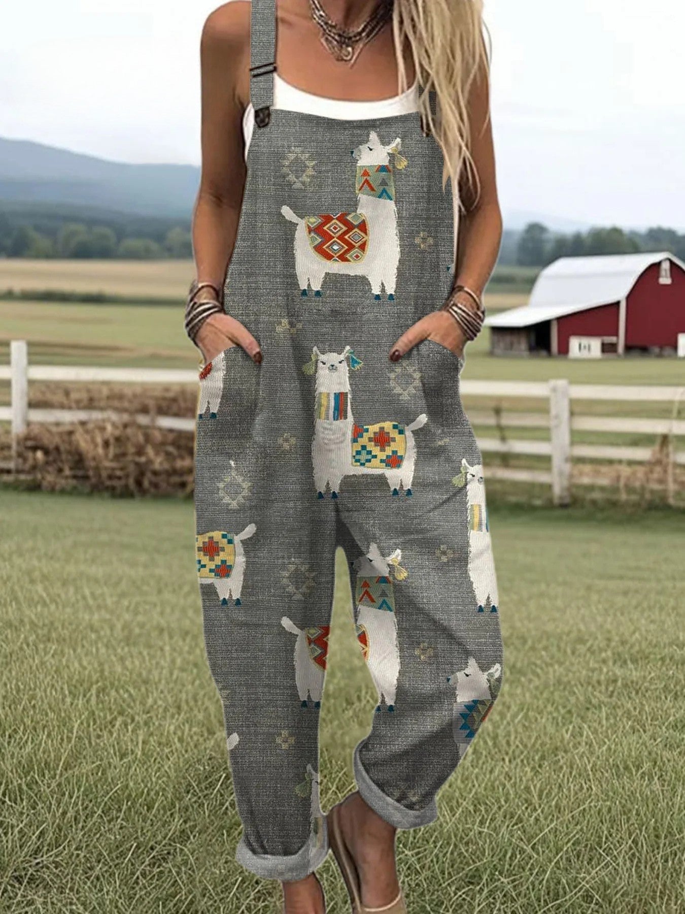 Sol - Jumpsuit 'Llama Bohemio'