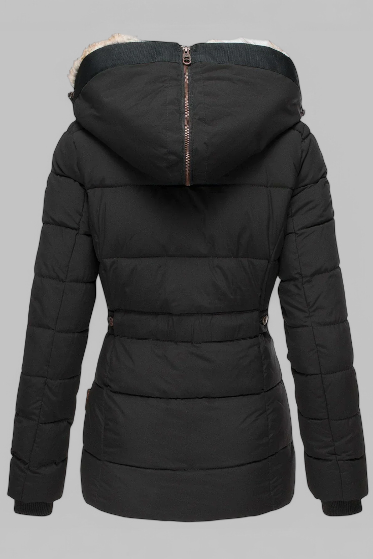 Evelyn - Chaqueta puffer con forro y pelo sintético