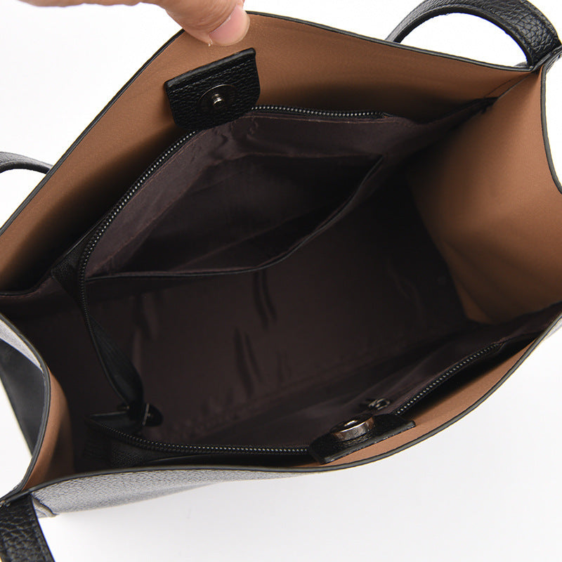 Fera - Bolso tote grande con efecto piel granulada