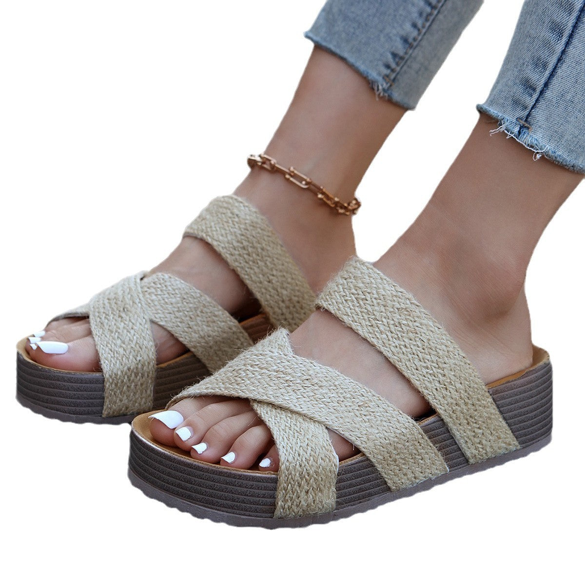 María - Sandalias cómodas con plataforma
