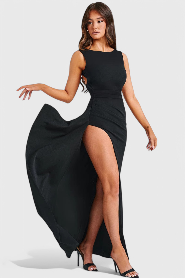Marion - Vestido maxi con abertura alta