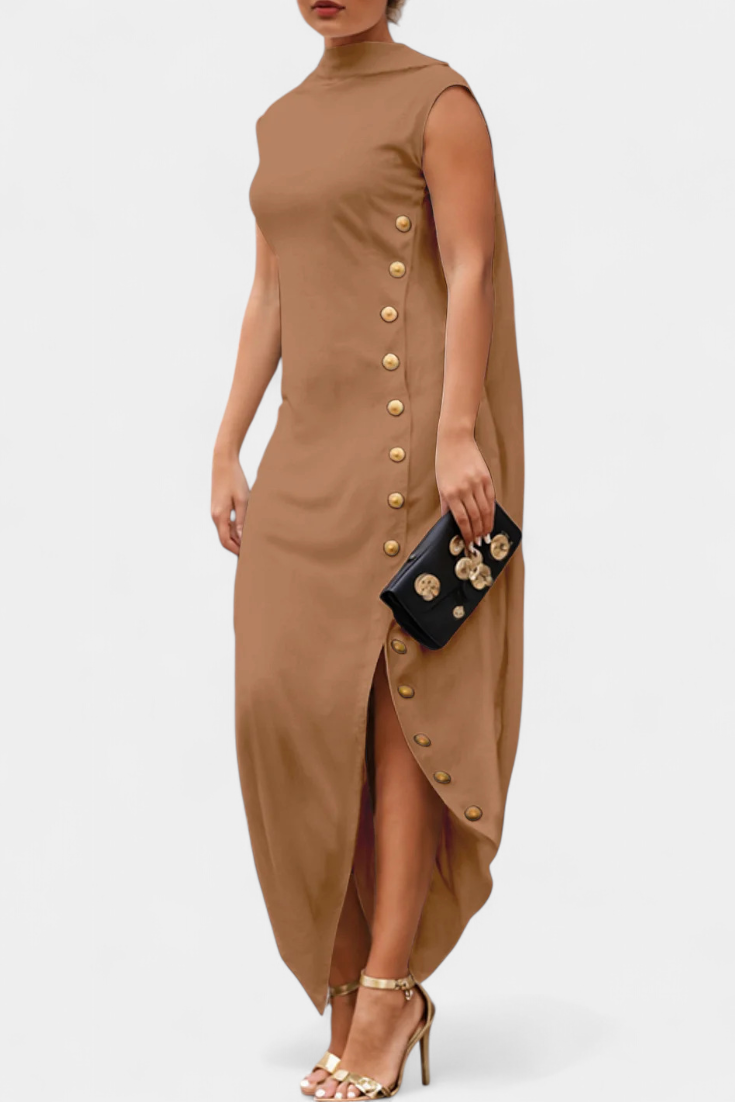 Aphrodite - Vestido maxi elegante con botones