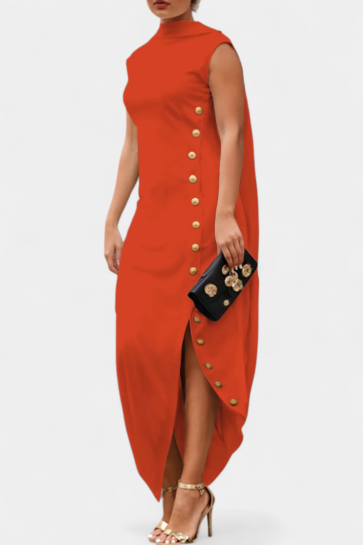 Aphrodite - Vestido maxi elegante con botones