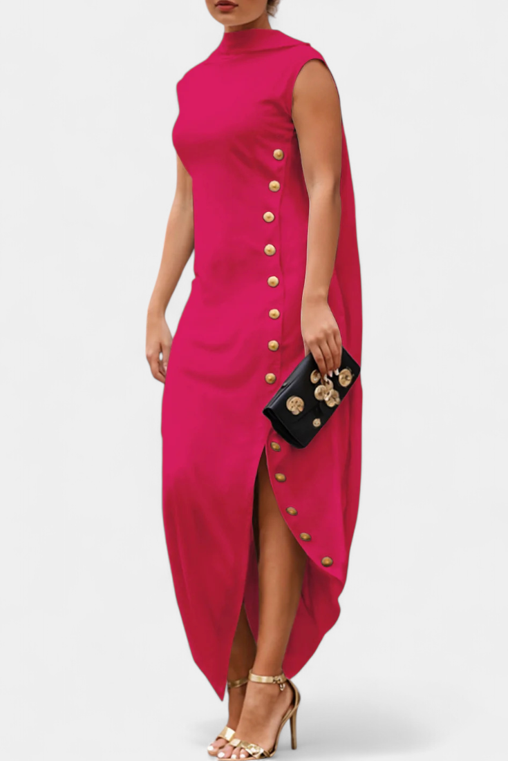 Aphrodite - Vestido maxi elegante con botones