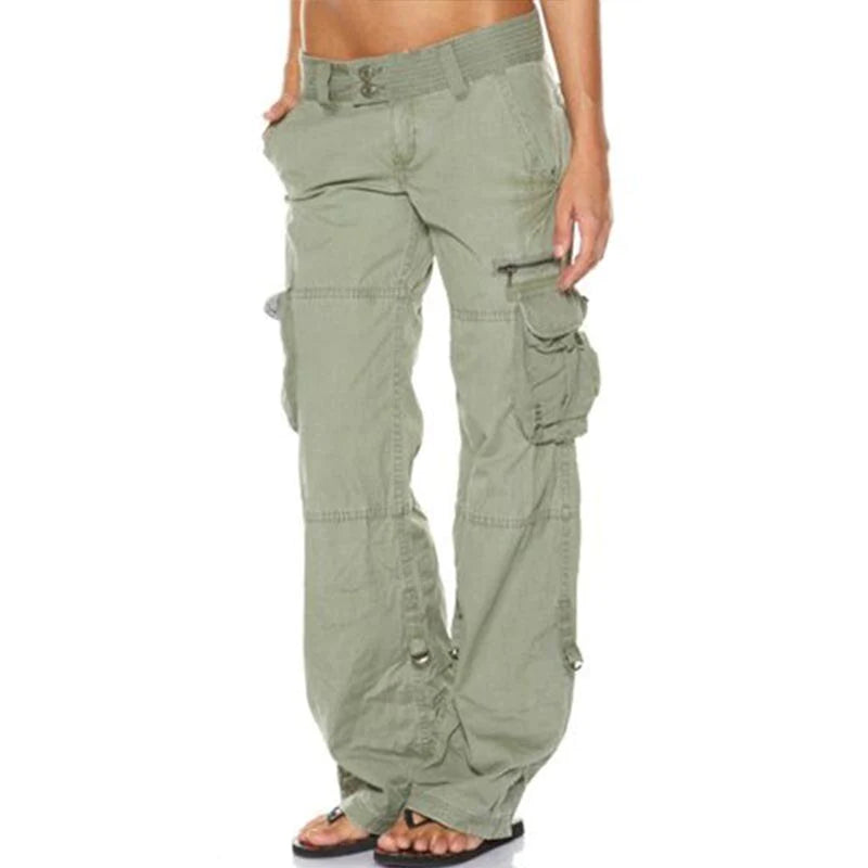 Camille - Pantalones cargo mujer | negro, azul, verde y burdeos