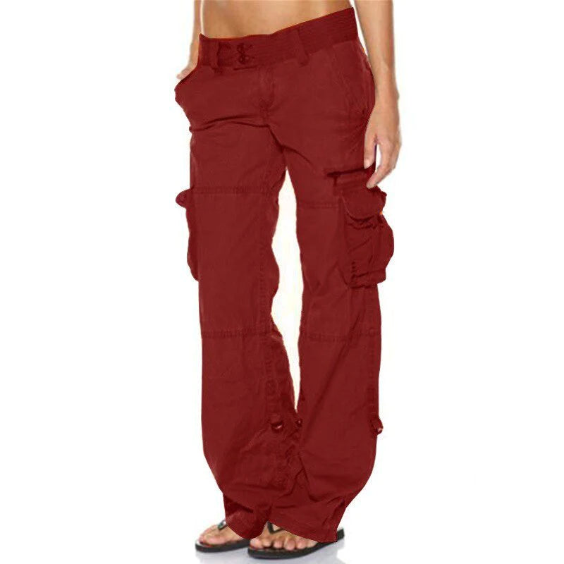 Camille - Pantalones cargo mujer | negro, azul, verde y burdeos