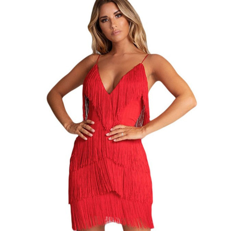Sheril - Vestido mini con flecos