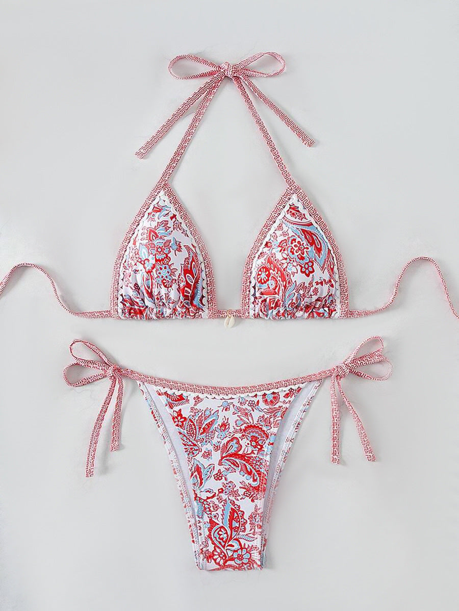Bali Dreams - Bikini estampado tropical de amanecer