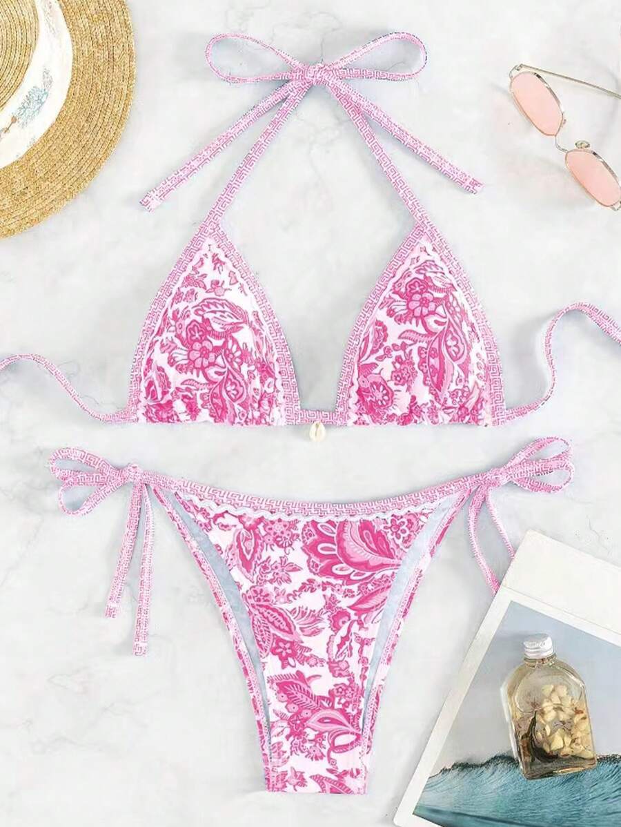 Bali Dreams - Bikini estampado tropical de amanecer