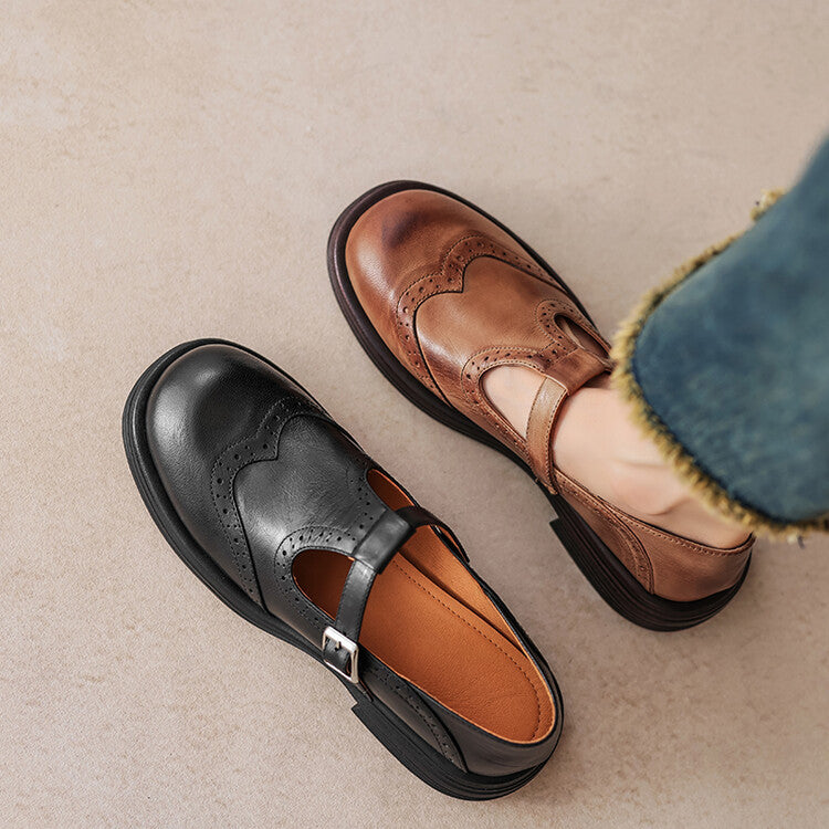 Carina - Zapatos brogue estilo vintage