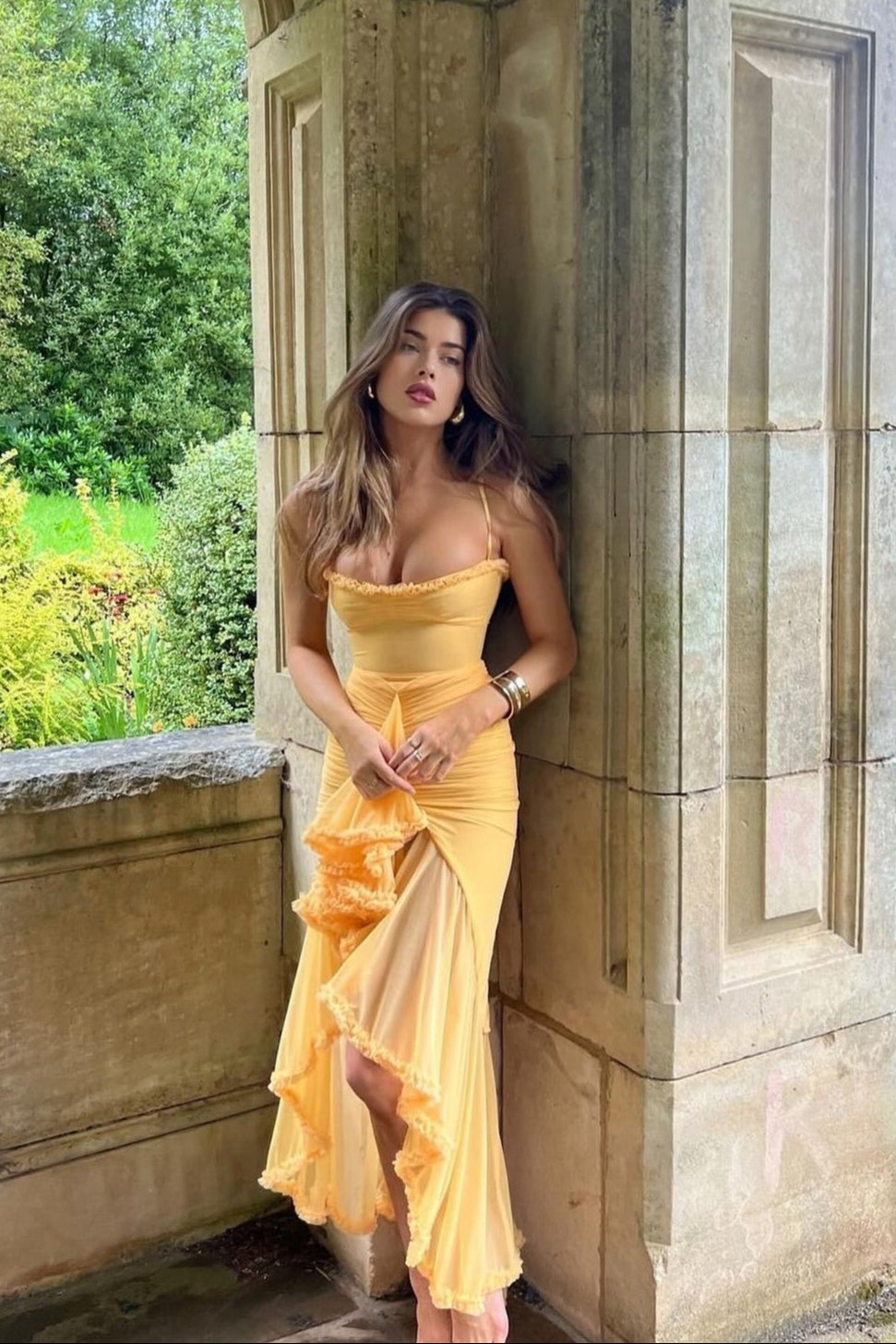 Élodie - Vestido maxi con volantes